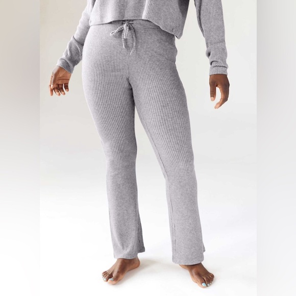 Aritzia Babaton The Group Grey Ribbed Knit Flare Lounge Pants XS - Picture 12 of 14